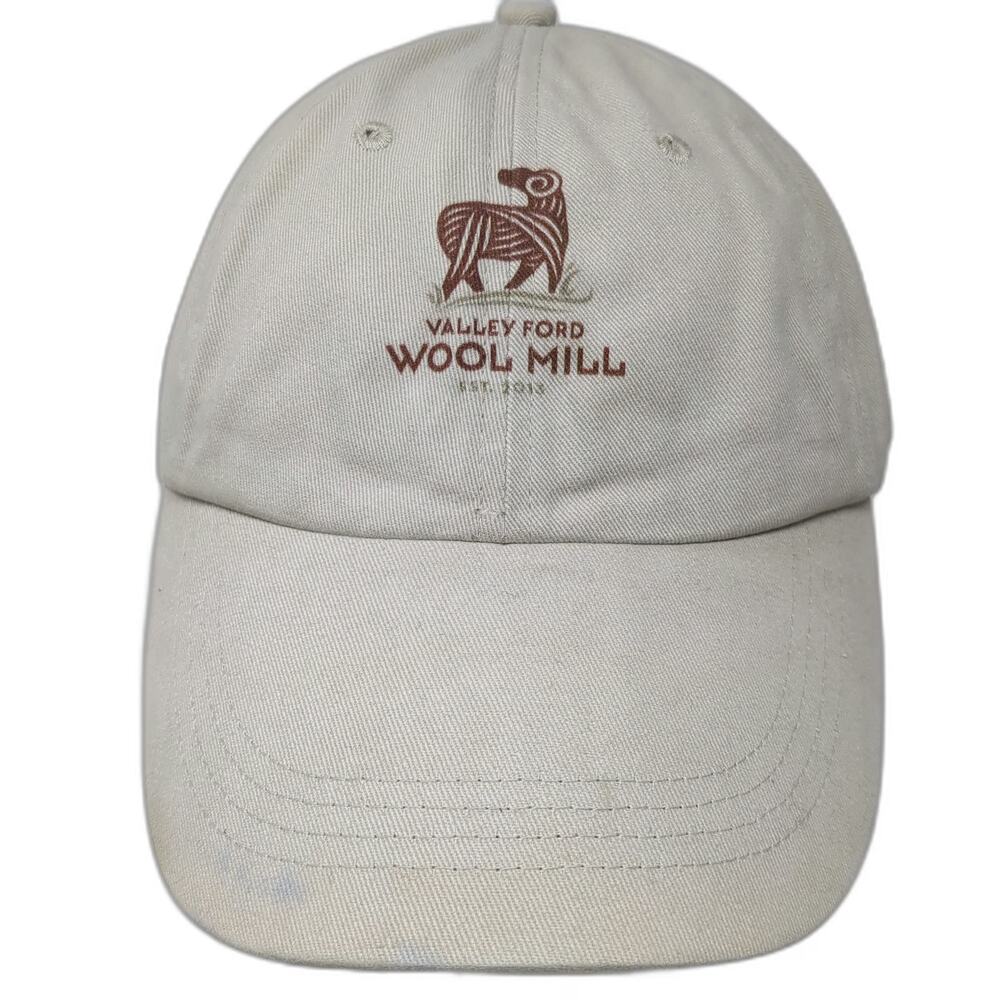 Anvil Baseball Cap Beige One Size Cotton Valley Ford Wool Mill Slideback Hat